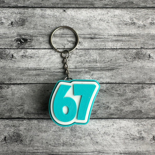 67 Keychain Clicker Teal