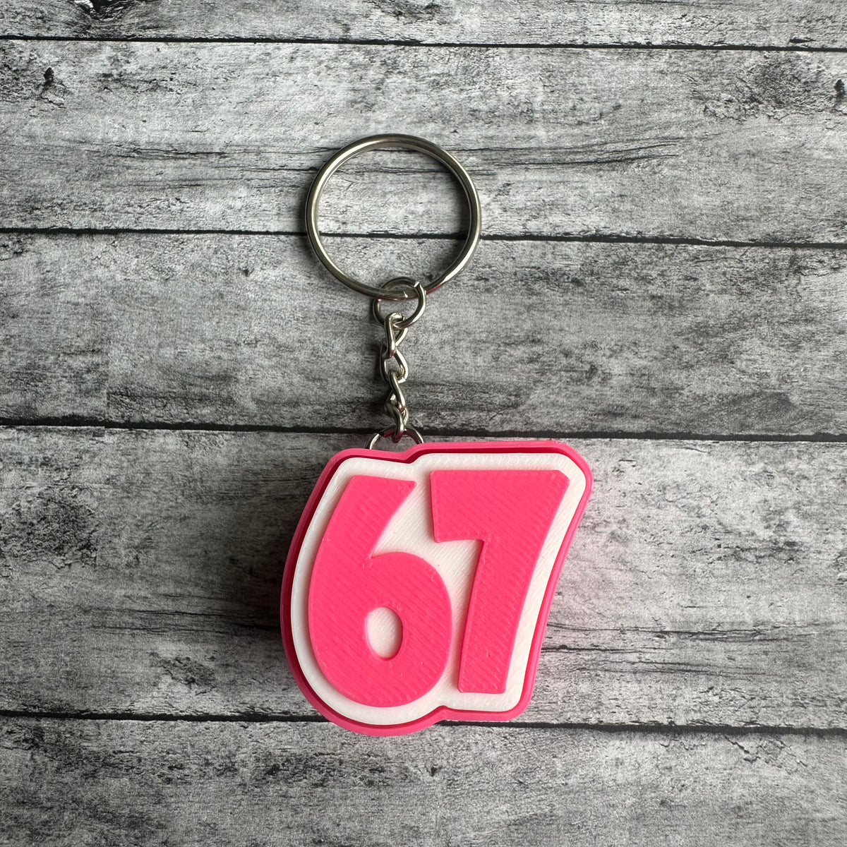 67 Keychain Clicker Hot Pink