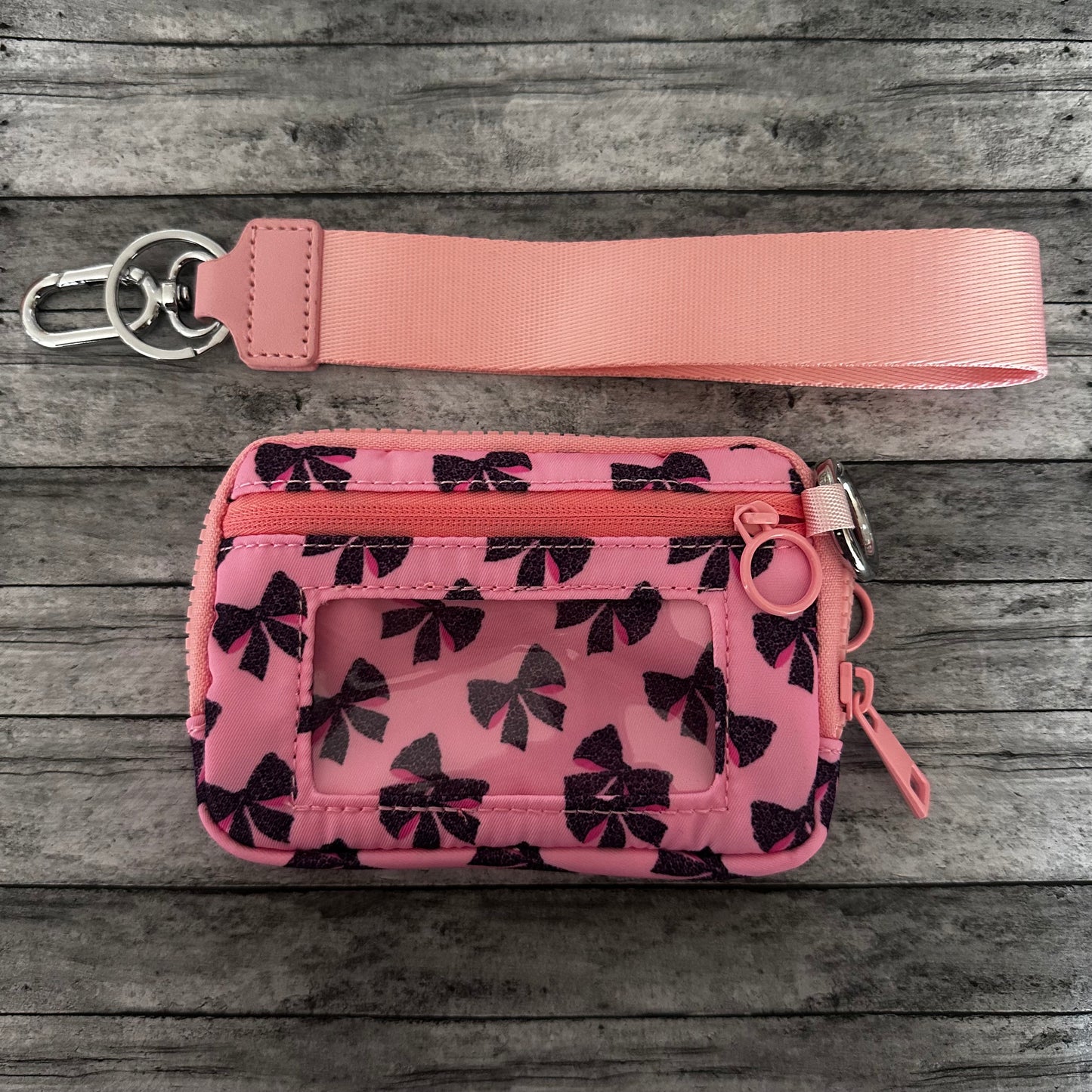 Leopard Bow Wristlet Wallet