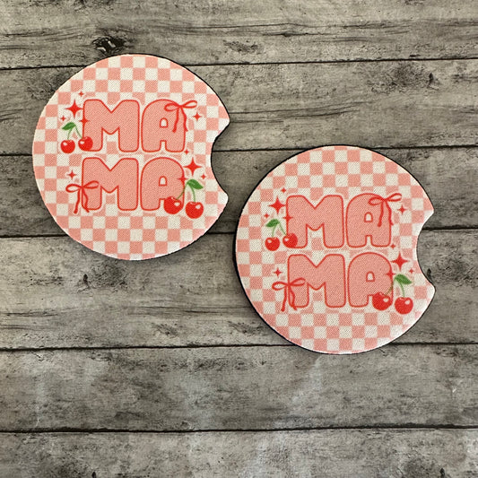 Cherry Mama Neoprene Car Coaster
