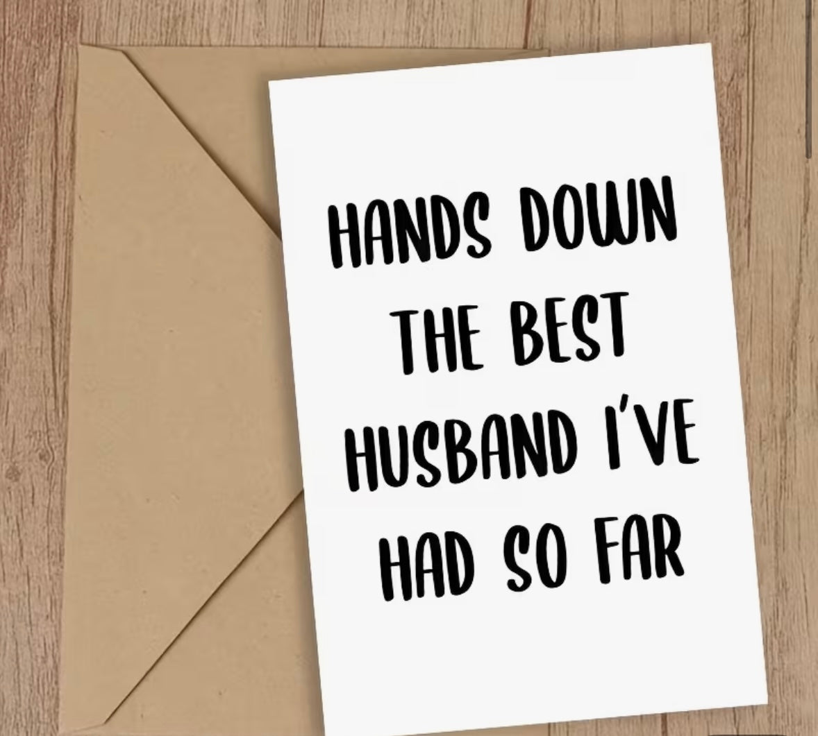 “Hands Down The Best Husband” Greeting Card