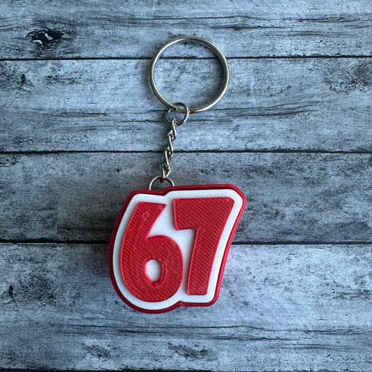 67 Keychain Clicker Dark Shiny Red