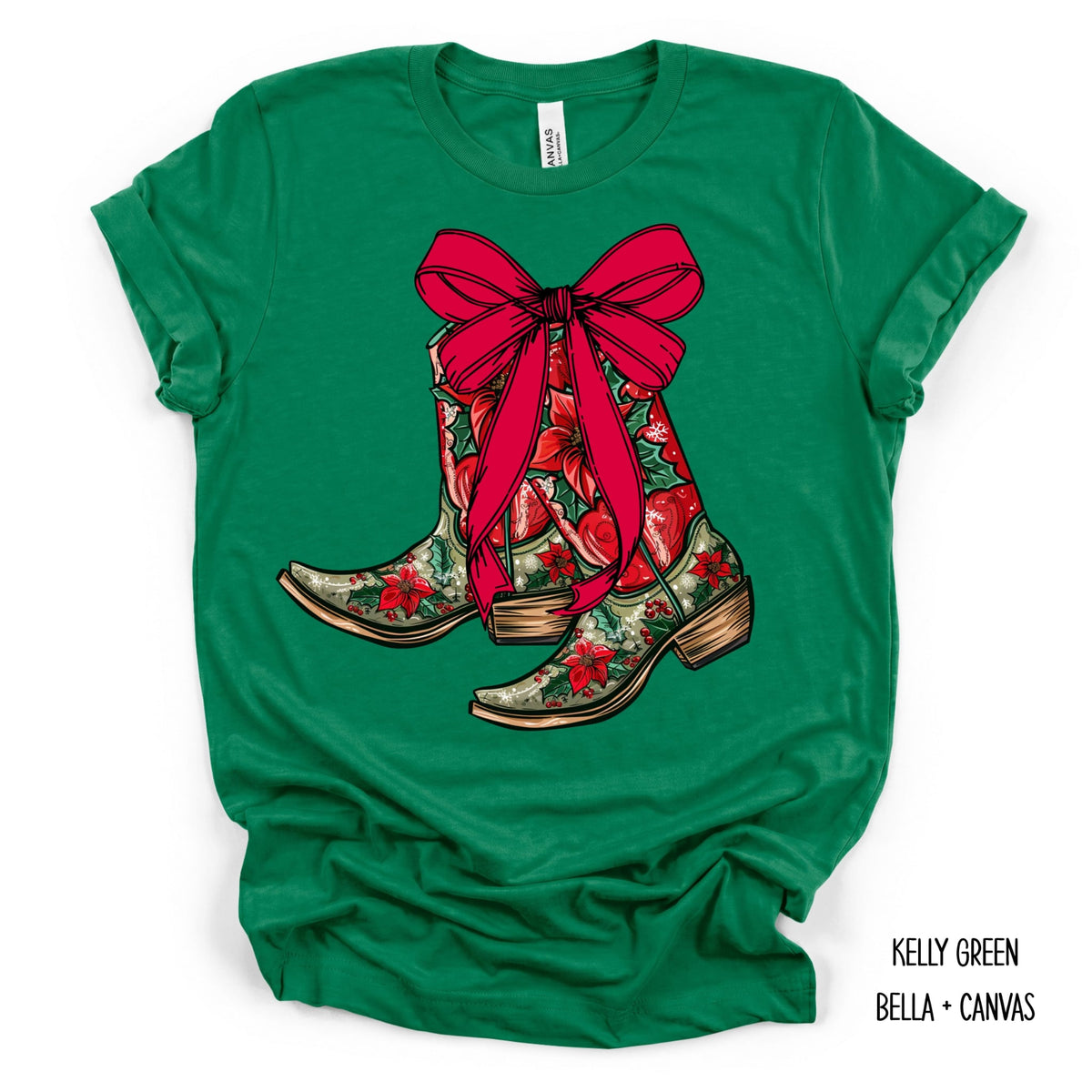 Christmas Cowgirl Boots T-Shirt