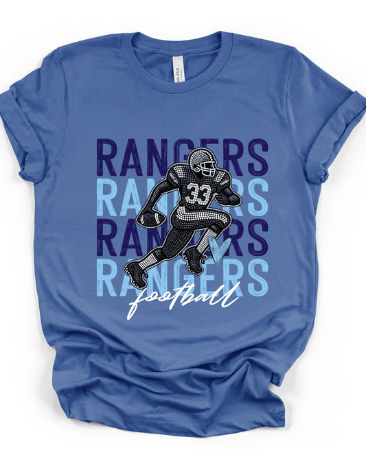 Ranger Rhinestone Football T-Shirt