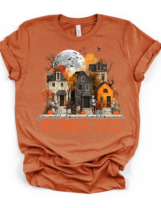 Small Town Halloween Greenwood T-Shirt