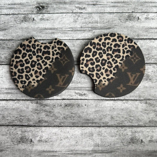 Boujee Leopard Neoprene Car Coaster