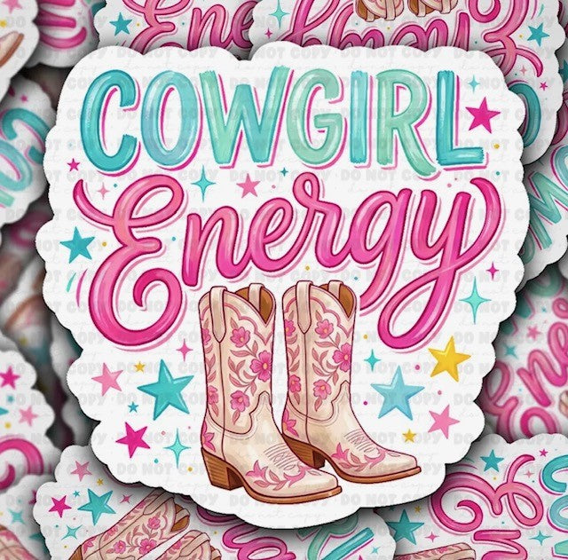 Cowgirl Energy Sticker
