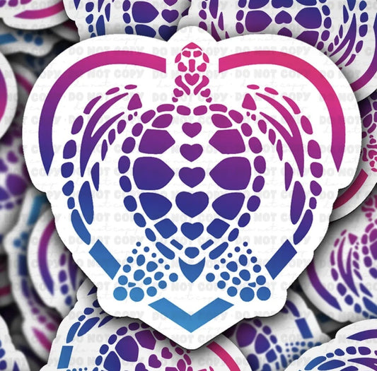 Turtle Heart Sticker