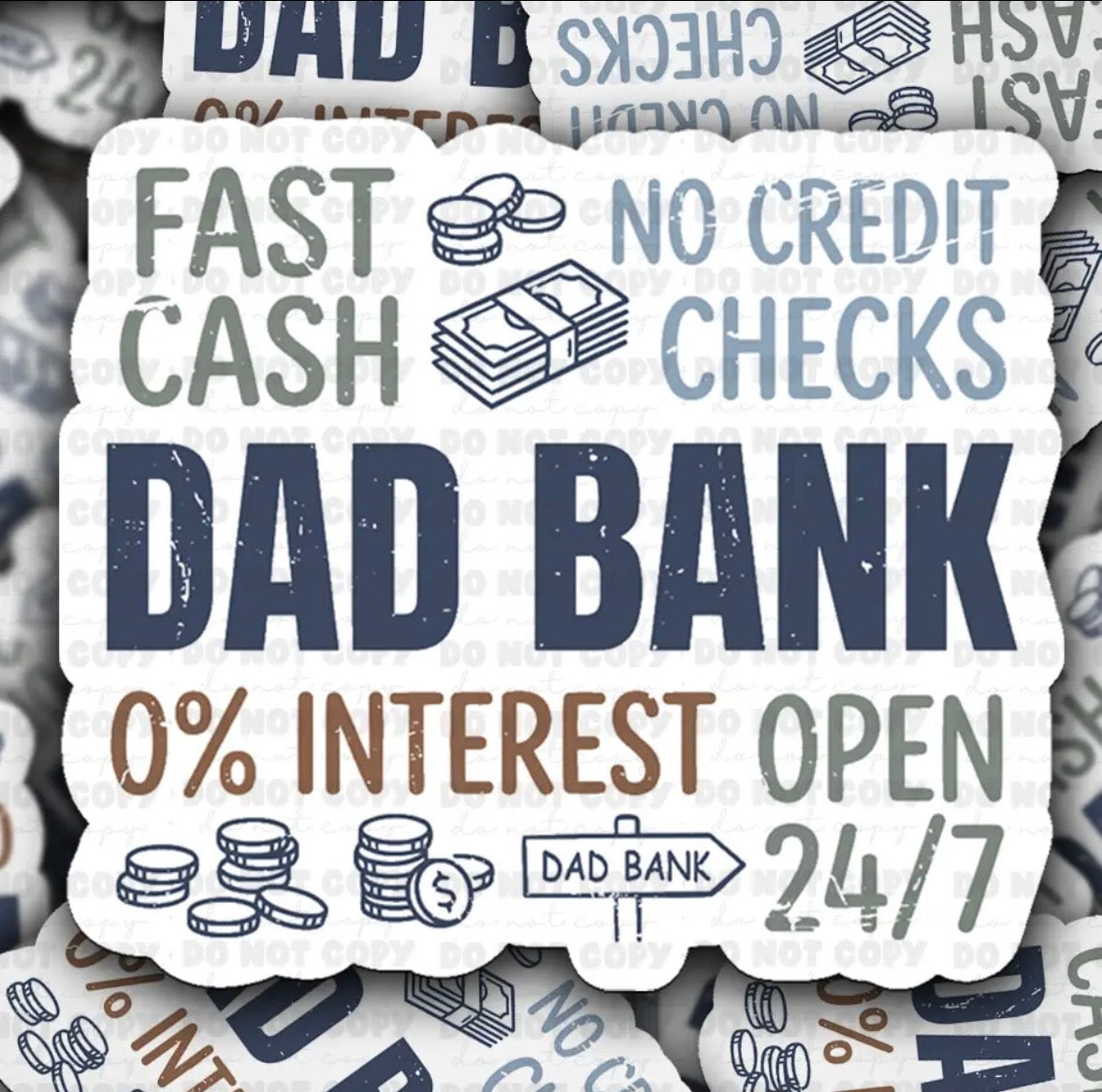 Dad Bank Sticker